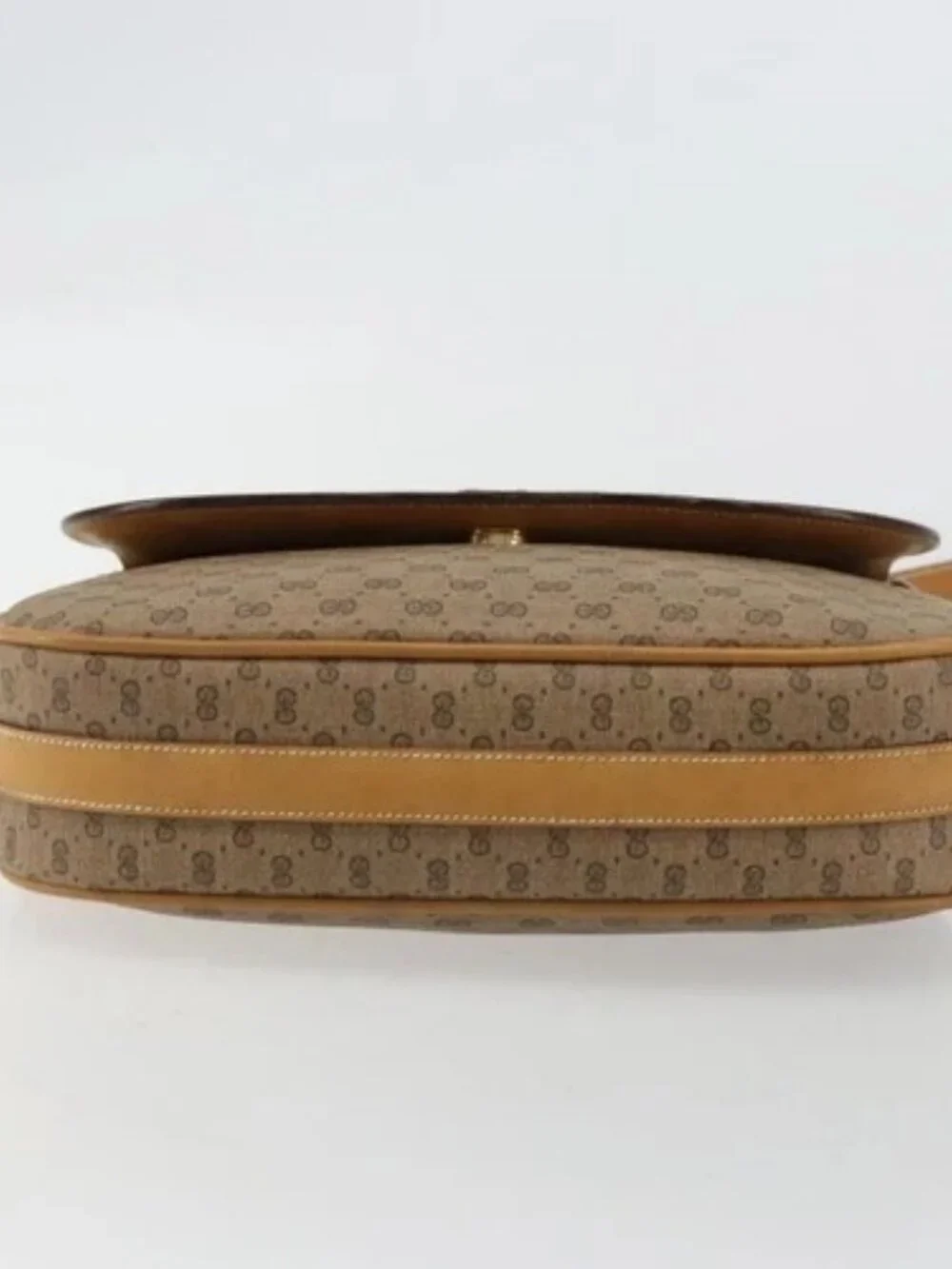 GUCCI Micro GG Supreme Shoulder Bag PVC Beige Gold 001 261 4425 Auth ka4363